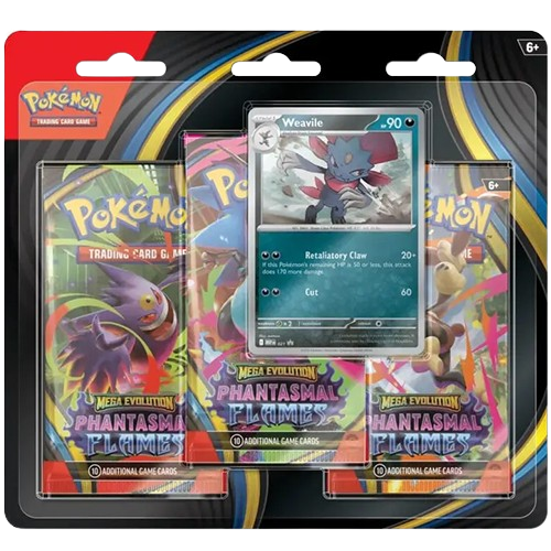 Phantasmal Flames 3 Pack Blister Weavile